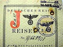 German Jewish passports marked with the letter "J"