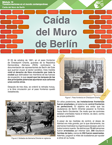 El Muro de Berlín.