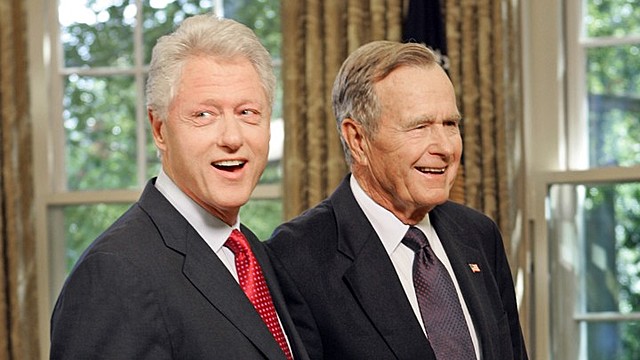 President George H. Bush Joined Bill Clinton