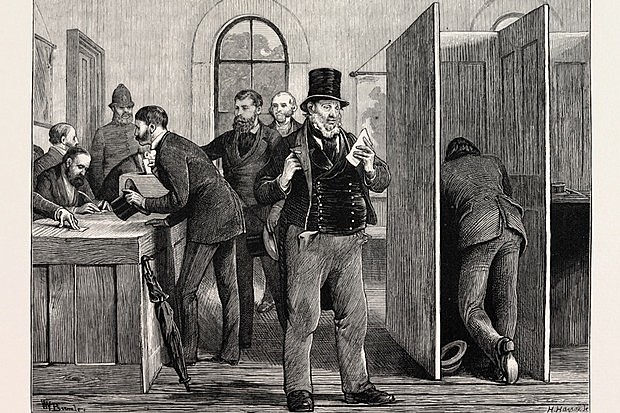 Voting by secret ballot is introduced