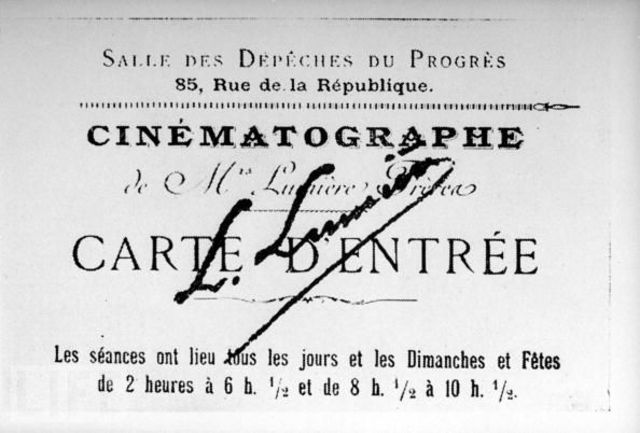 First public demonstration of motion pictures displayed in France.