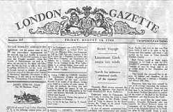 Newspaper – The London Gazette (1640)