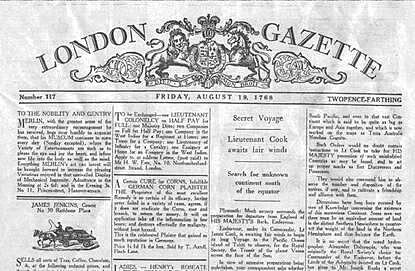 Newspaper the London Gazette (1640)