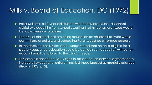 Mills v. Board of Education of the District of Colombia