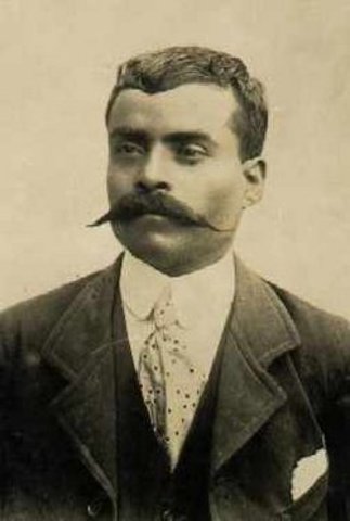 1911: Emiliano Zapata issues the "Plan of Ayala" and calls for Land and Liberty.
