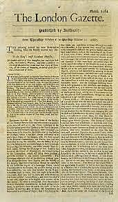 NEWSPAPER--THE LONDON GAZETTE