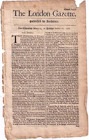 Newspaper: The London Gazette