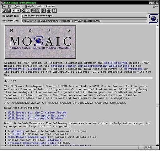 Web Browsers: Mosaic