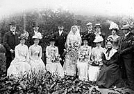 Mark Twain marries and has first child