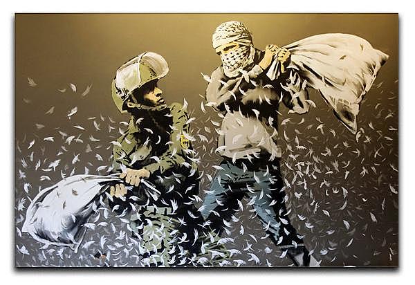 Israeli & Palestinian Pillow Fight - West Bank