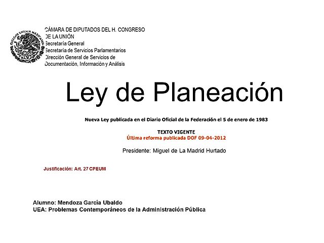 Ley de Planeación