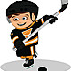 Cartoon ice hockey player vector 914858