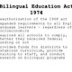 Bilingual education act