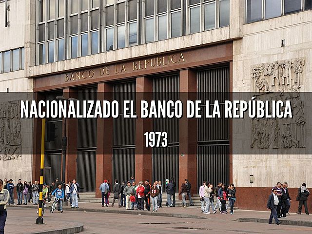 Nacionalizado el Banco de la República