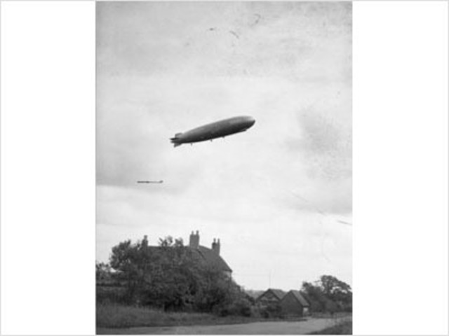 First Zeppelin Raid Over Britan