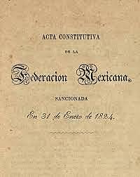 Acta Constitutiva de la Federación Mexicana 31 de Enero