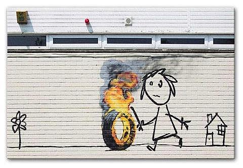 Burning Tyre - Bristol