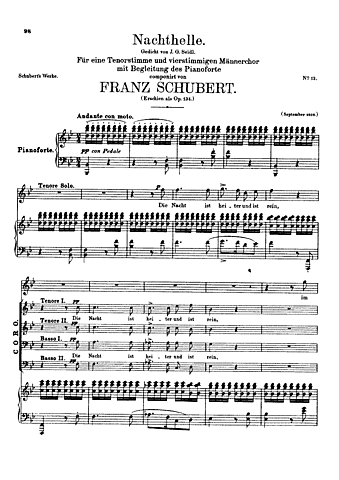 "Nachthelle" Franz Schubert