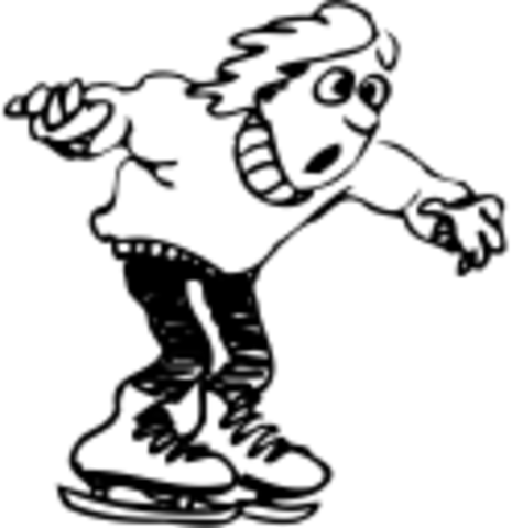 Ice skating injuries w/major bruising