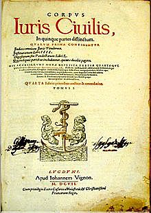 Découvert de Corpus Iuiris Civilis