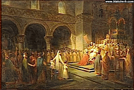 Pépin le Bref sacré roi des Francs