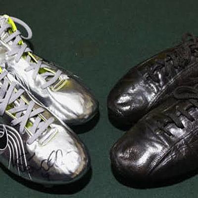 Timeline: "Evolución de los zapatos de fútbol a través de la historia