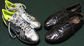 Timeline: "Evolución de los zapatos de fútbol a través de la historia