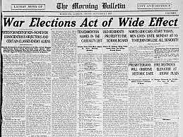 The Wartime Elections Act (0) Political