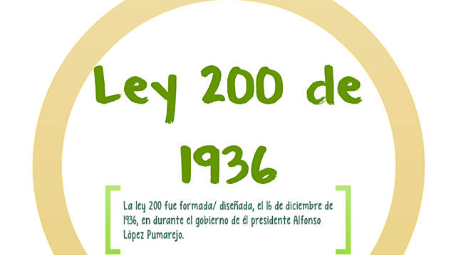 Ley 200 de tierras en 1936