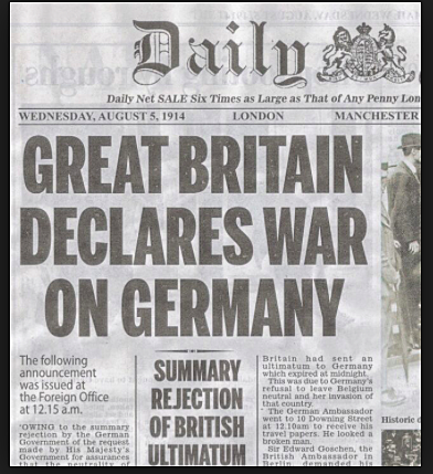 Canada joins Britain in WW1