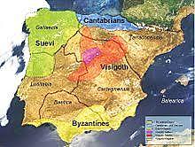 Los suevos se asientan en Gallaecia (Galicia).