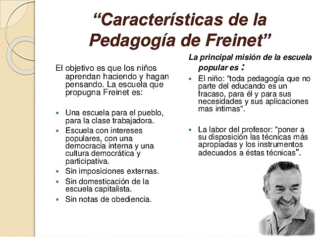 La escuela moderna o activa de Celestin Freinet