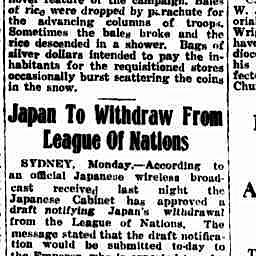 Withdrawal from the League of Nations.