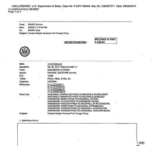 Canada Adopts "America first" Foreign Policy