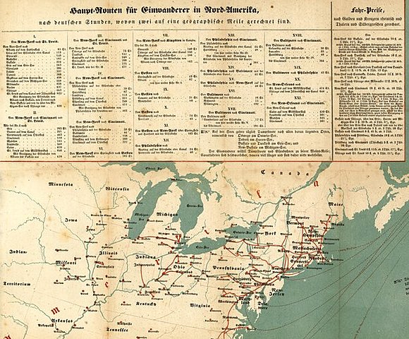 The failure of the democratic revolutions in Europe caused the increase of the immigration to the United States.
