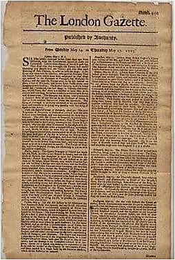 Newspaper- the london gazette