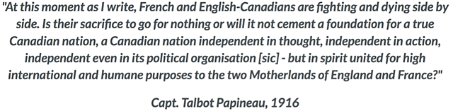 Captain Talbot Papineau’s open letter, Social change