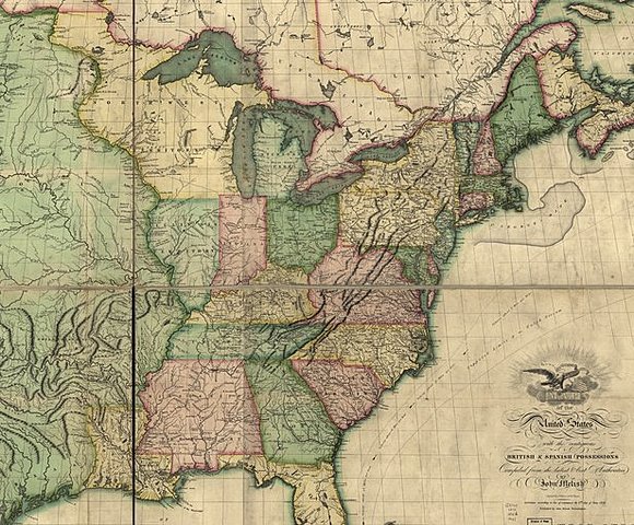 First continental map of the United States.