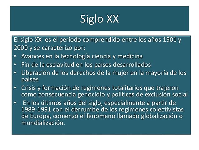 Siglo XX (1901-2001)