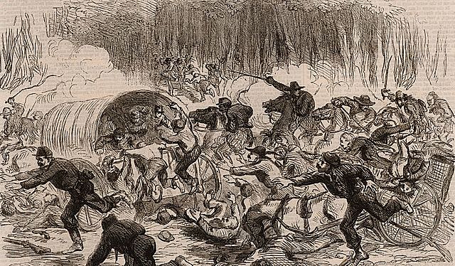 Bull Run, the first great battle of the American Civil War.