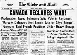 Canada Declares war on August 4th, 1914