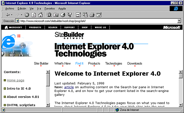 Internet Explorer 4.0