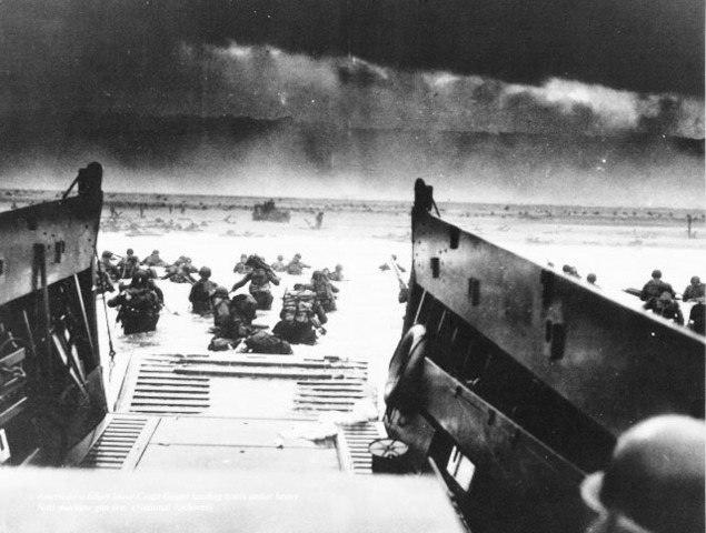 Allied Forced invade the beaches of Normandy