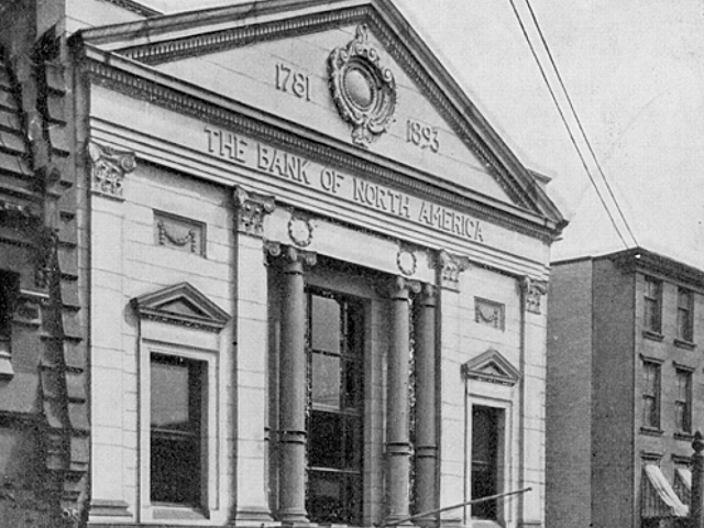 The bank of North America opens