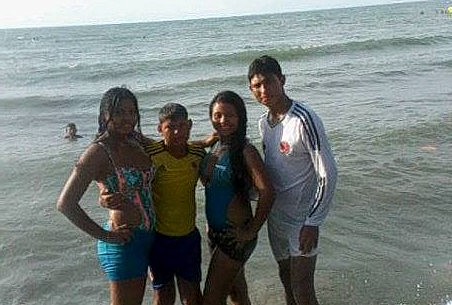 family walk to the beach