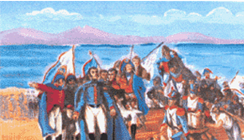 DESEMBARCO DE SAN  MARTIN EN PARACAS