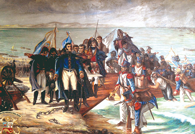 Desembarco de San Martin en Paracas