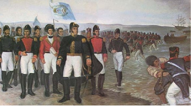 Desembarco De San Martin En Paracas