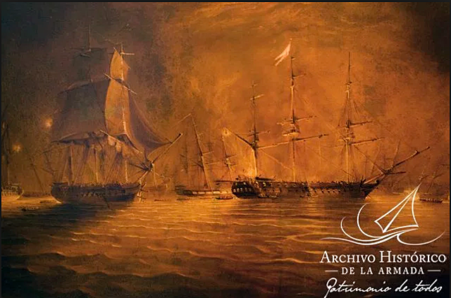DEC 3, 1820 Captura de la Fragata Esmeralda