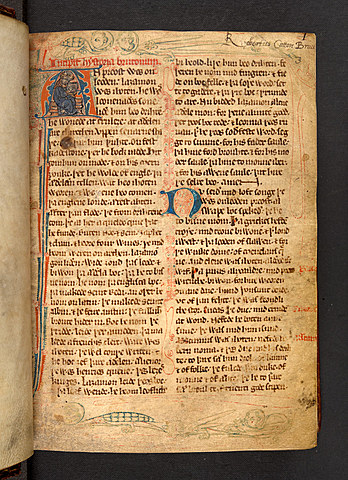 "Caedmon's Hymn" composed in Old English